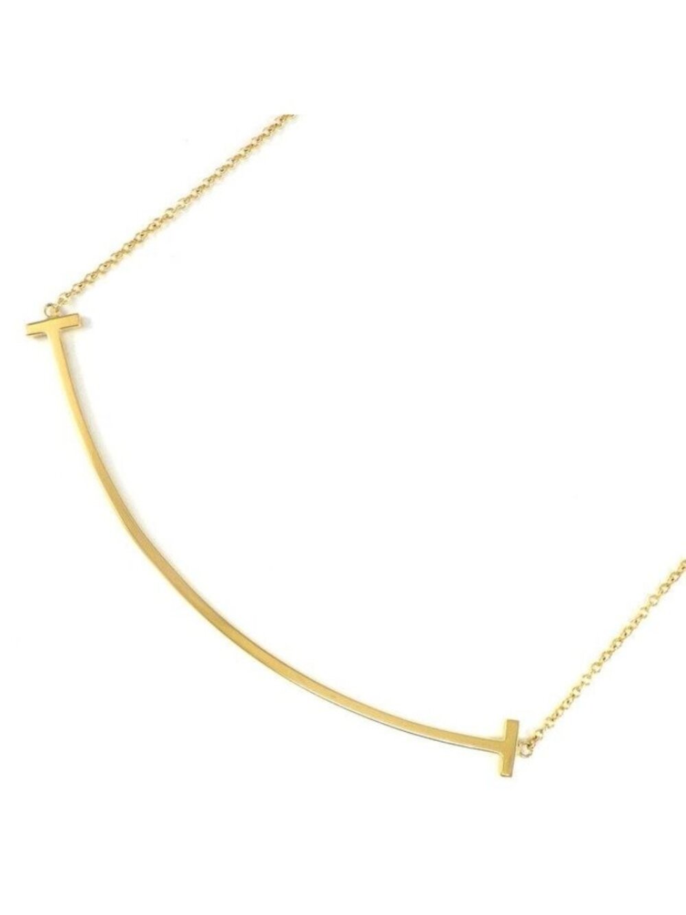 Tiffany & Co Necklace T Smile Large 18k Yellow Gold